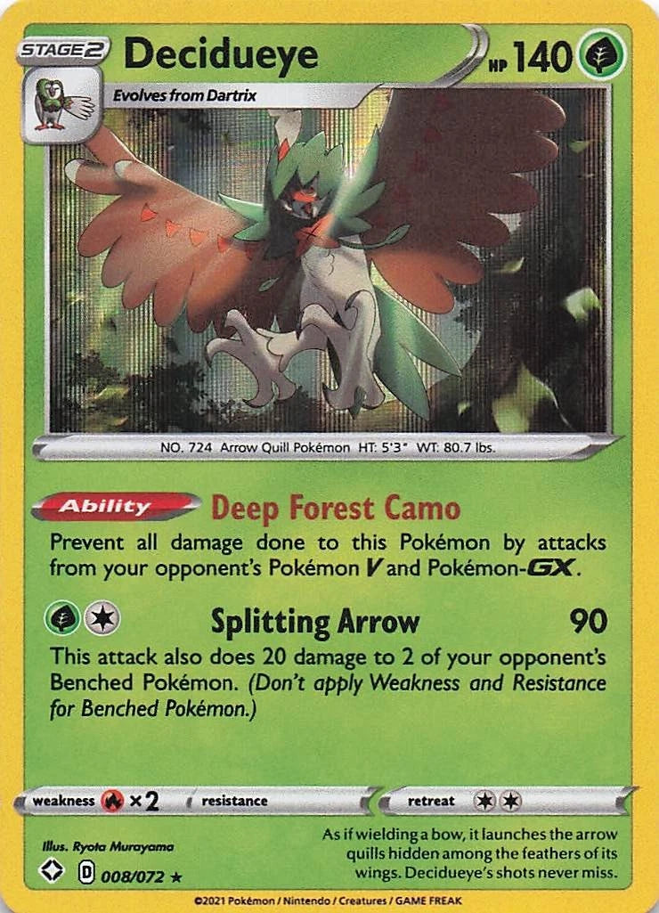 Decidueye Holo (008/072) - Shining Fates