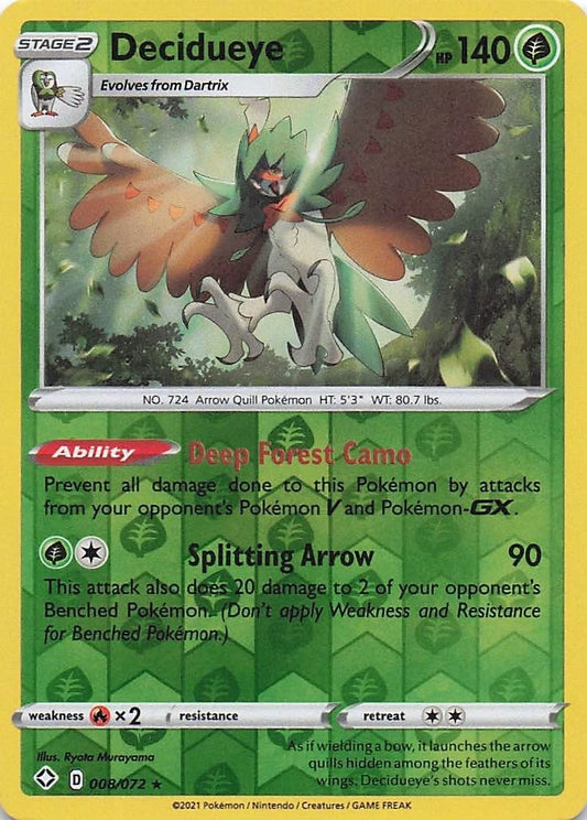 Decidueye Reverse Holo (008/072) - Shining Fates