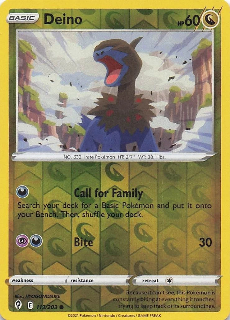 Deino Reverse Holo (113/203) - Evolving Skies