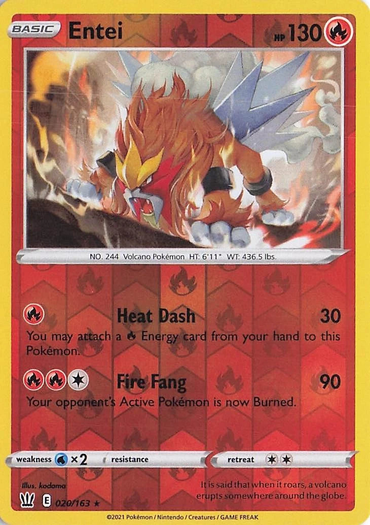 Entei Reverse Holo (020/163) - Battle Styles