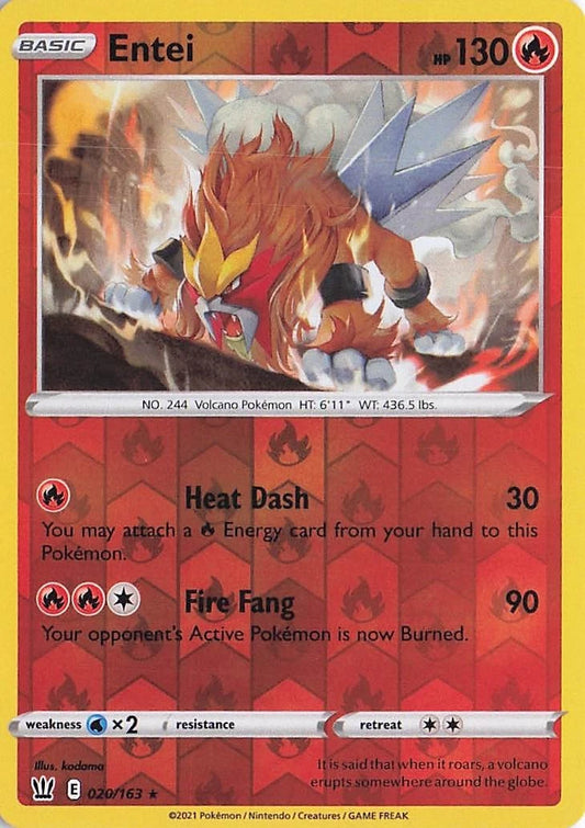 Entei Reverse Holo (020/163) - Battle Styles