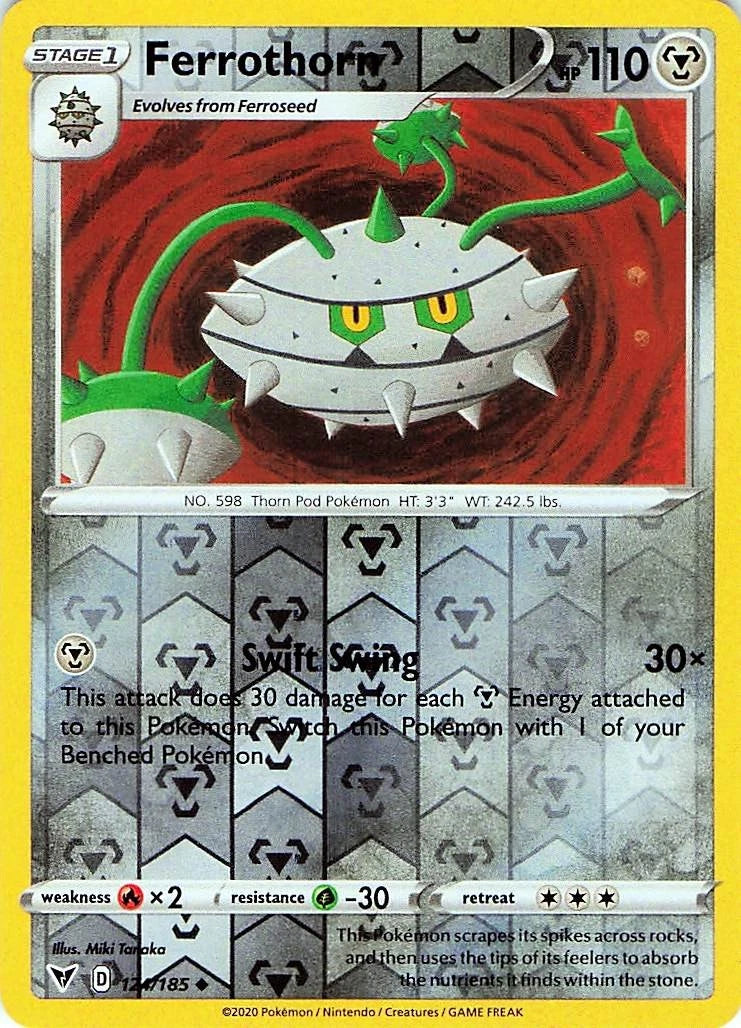 Ferrothorn Reverse Holo (124/185) - Vivid Voltage