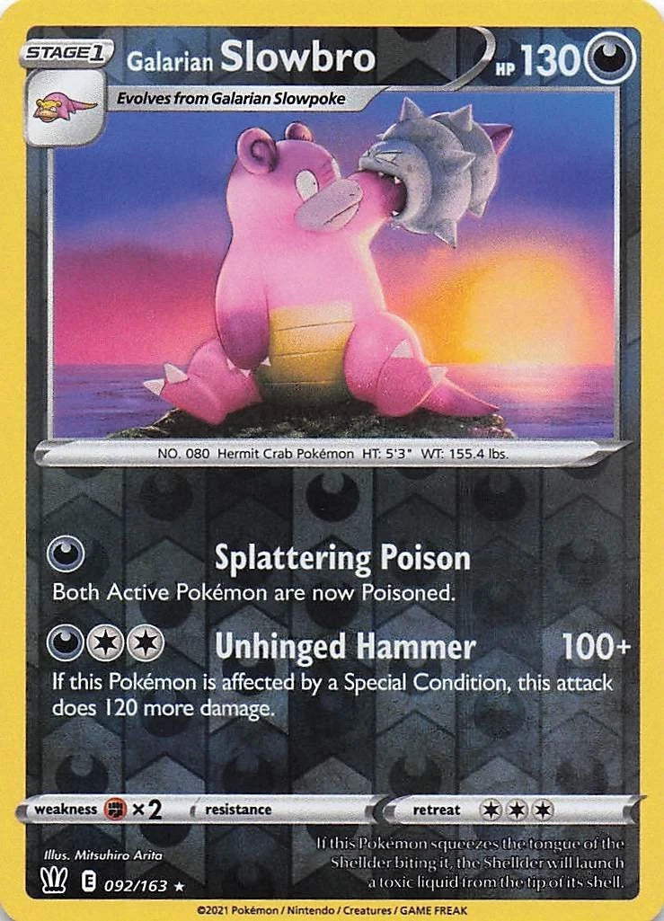 Galarian Slowbro Reverse Holo (092/163) - Battle Styles