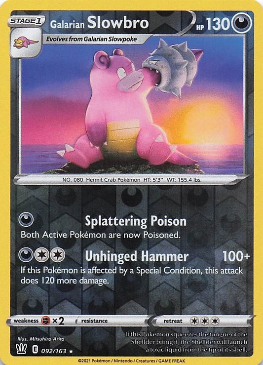 Galarian Slowbro Reverse Holo (092/163) - Battle Styles