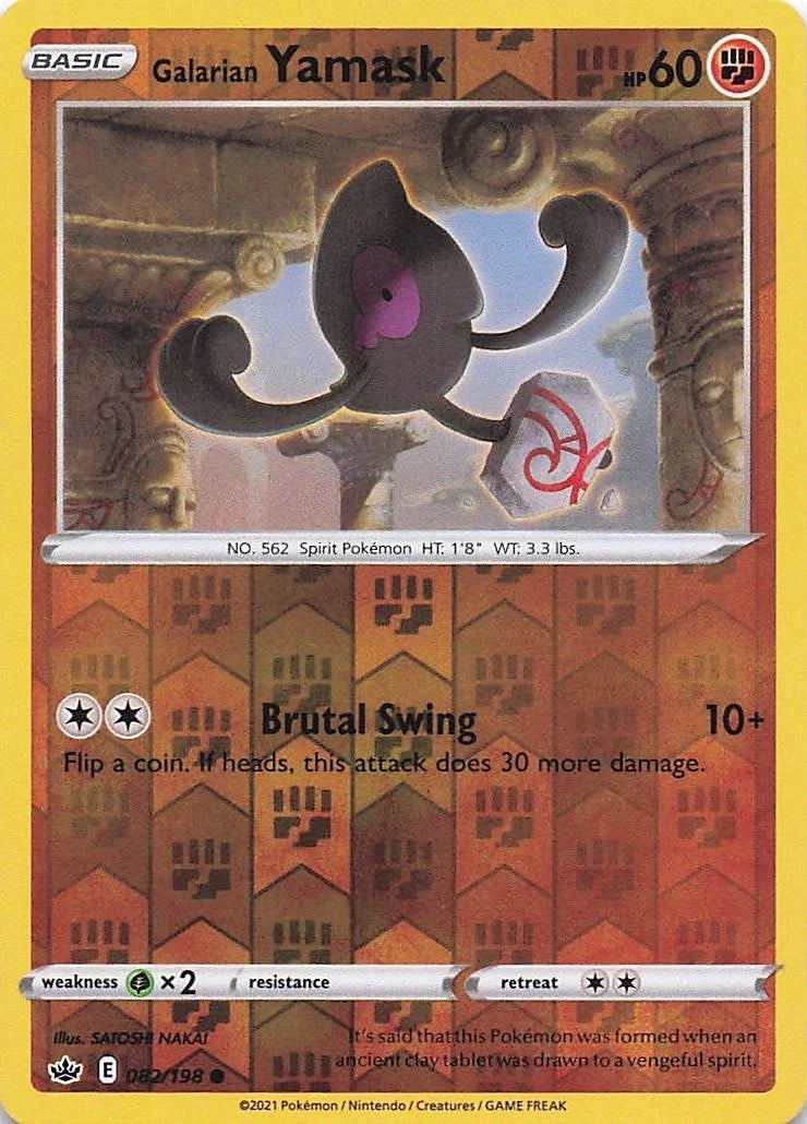 Galarian Yamask Reverse Holo (082/198) - Chilling Reign