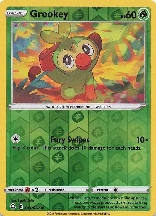 Grookey Reverse Holo (011/072) - Shining Fates