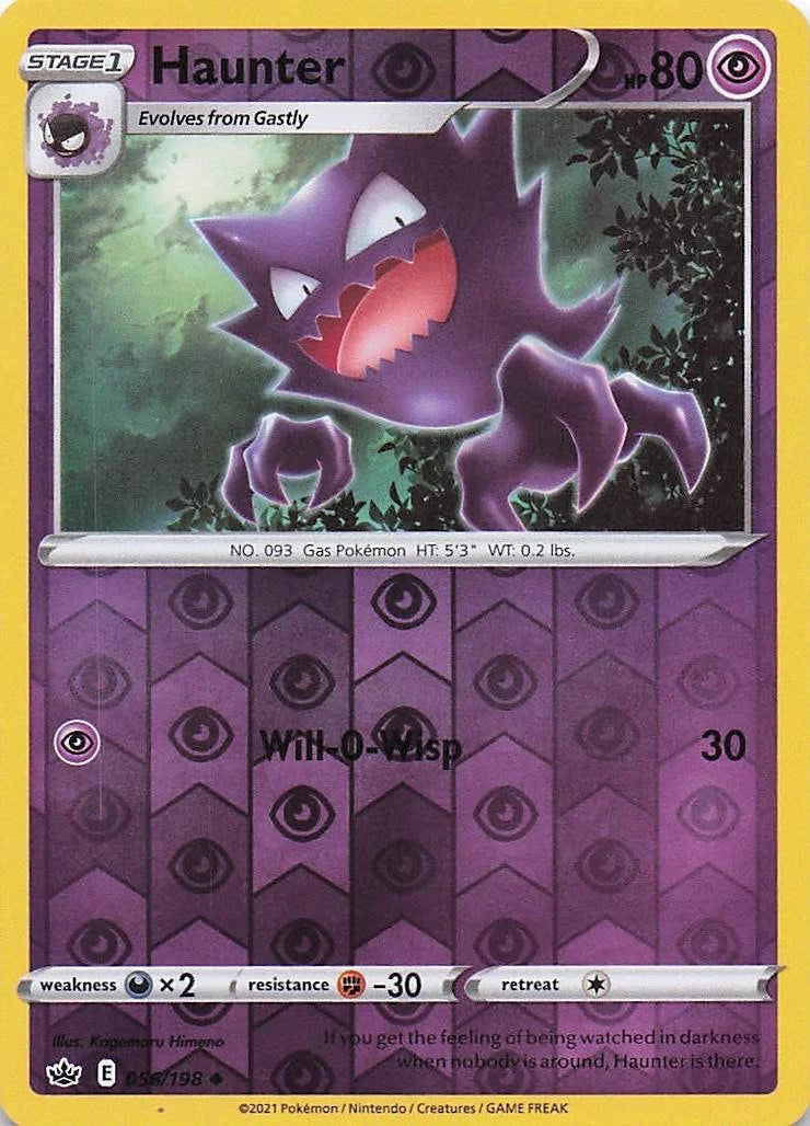 Haunter Reverse Holo (056/198) - Chilling Reign