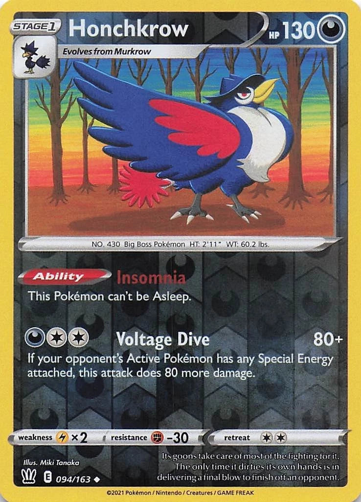 Honchkrow Reverse Holo (094/163) - Battle Styles