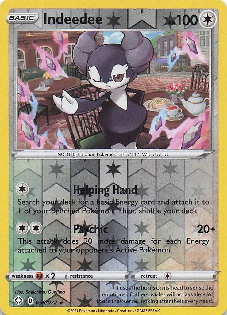 Indeedee Reverse Holo (056/072) - Shining Fates