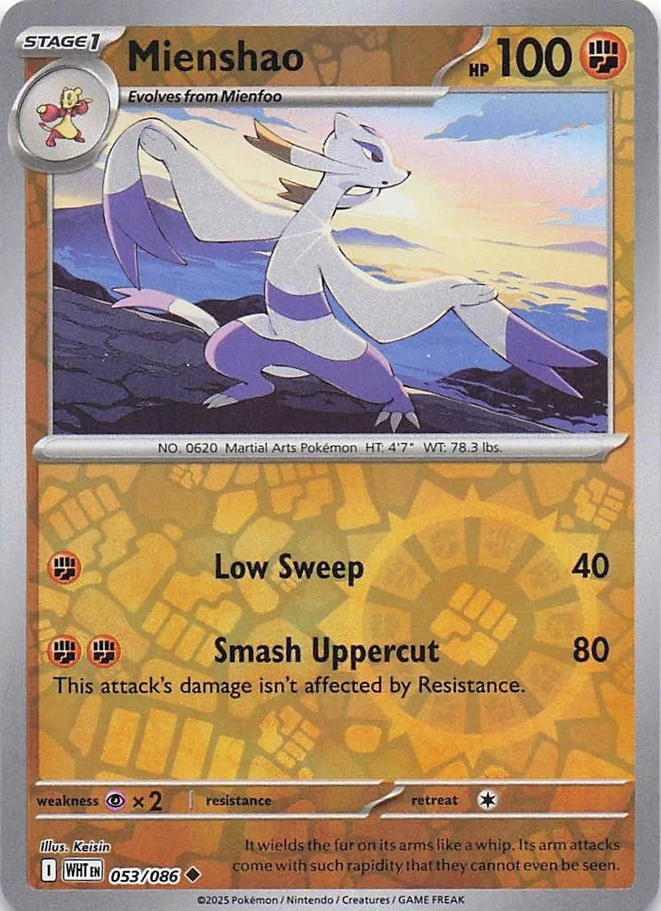 Mienshao Reverse Holo (053/086) - White Flare