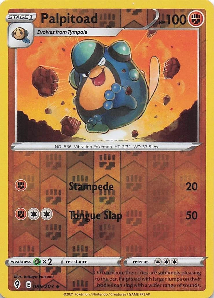 Palpitoad Reverse Holo (089/203) - Evolving Skies