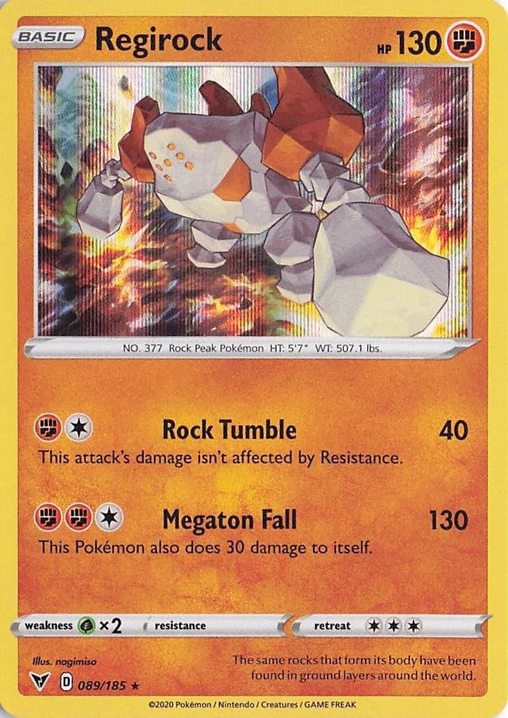 Regirock Holo (089/185) - Vivid Voltage