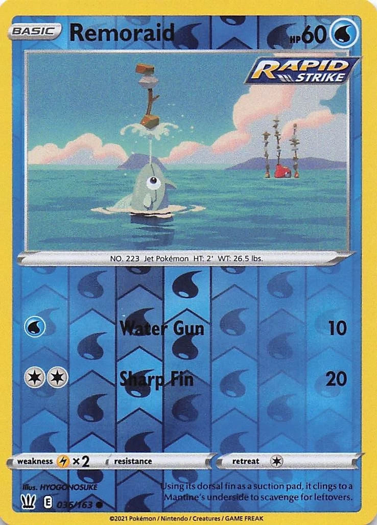 Remoraid Reverse Holo (036/163) - Battle Styles