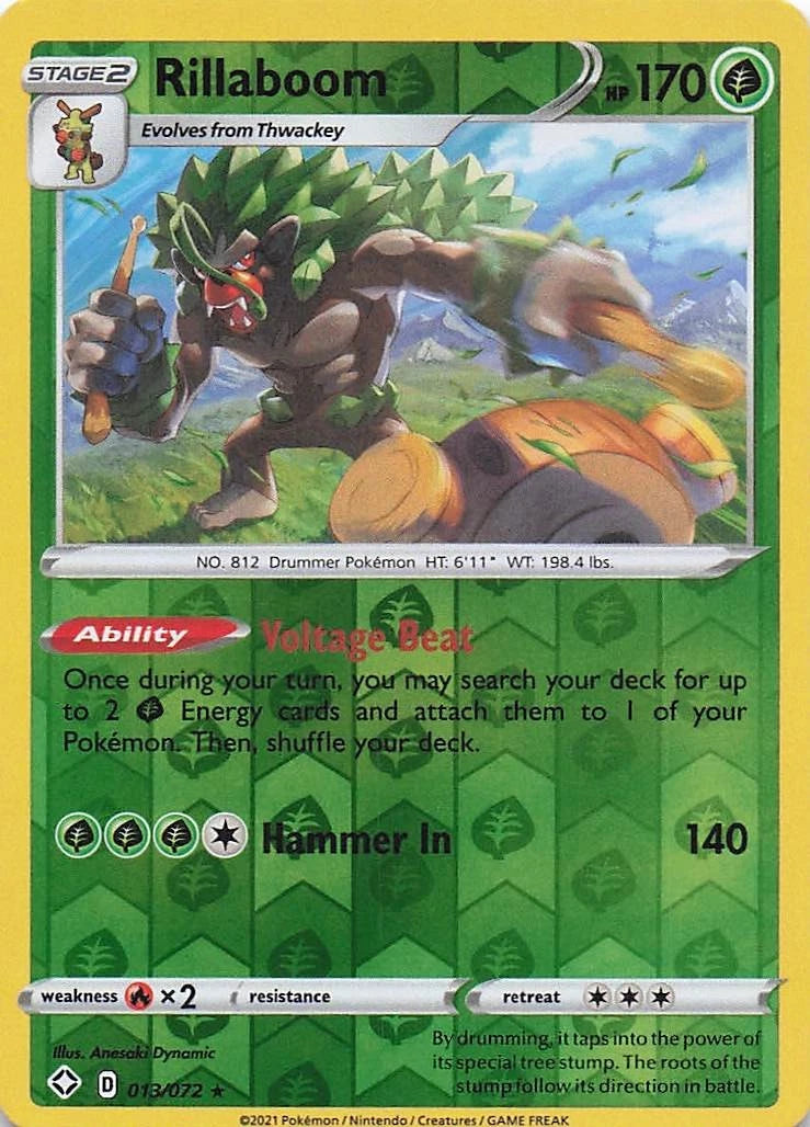 Rillaboom Reverse Holo (013/072) - Shining Fates