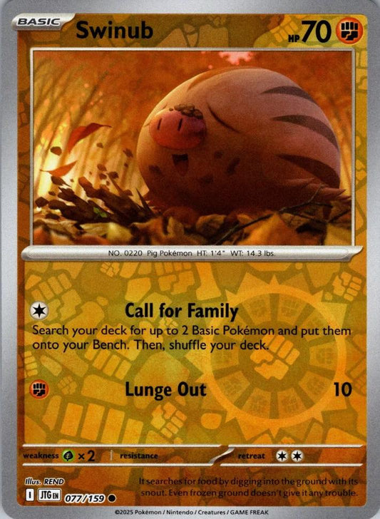 Swinub Reverse Holo (077/159) - Journey Together