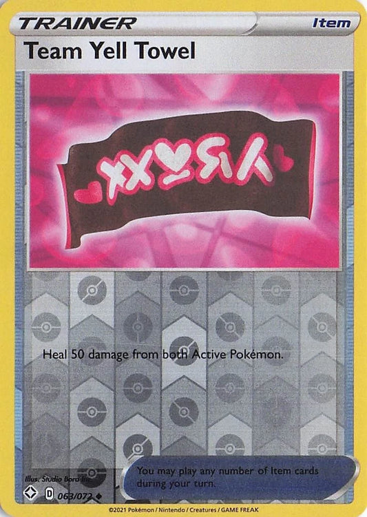 Team Yell Towel Reverse Holo (063/072) - Shining Fates