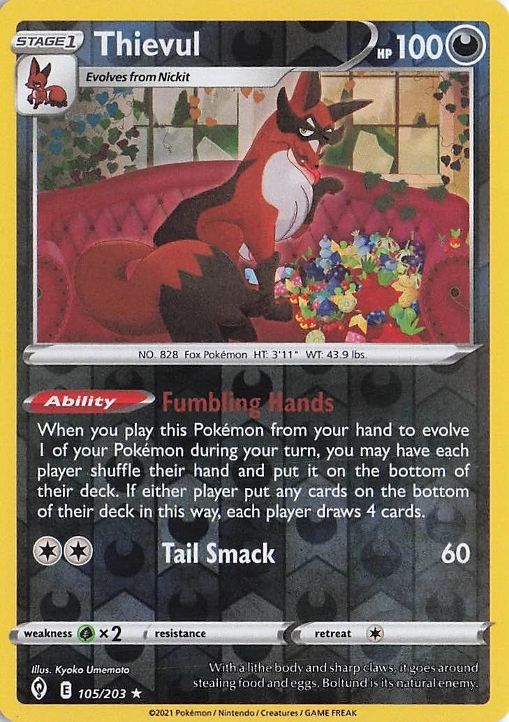 Thievul Reverse Holo (105/203) - Evolving Skies