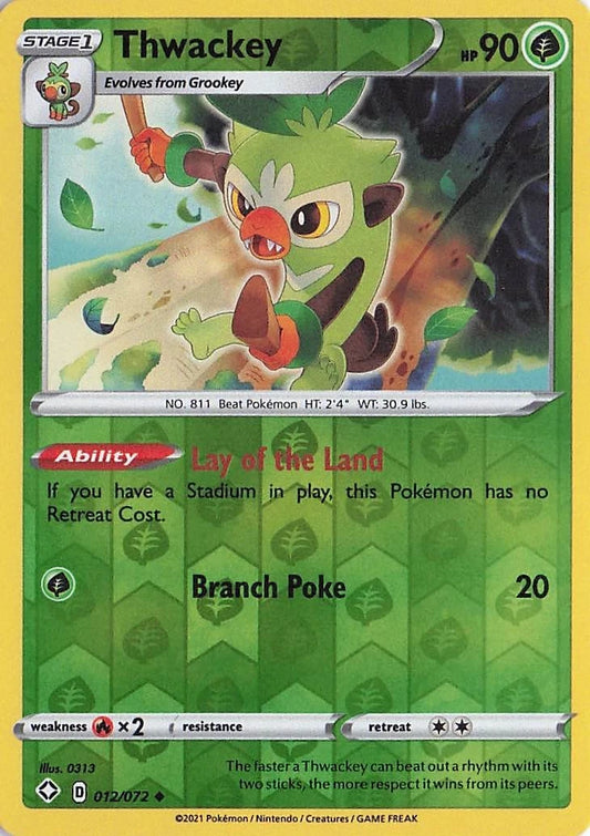 Thwackey Reverse Holo (012/072) - Shining Fates