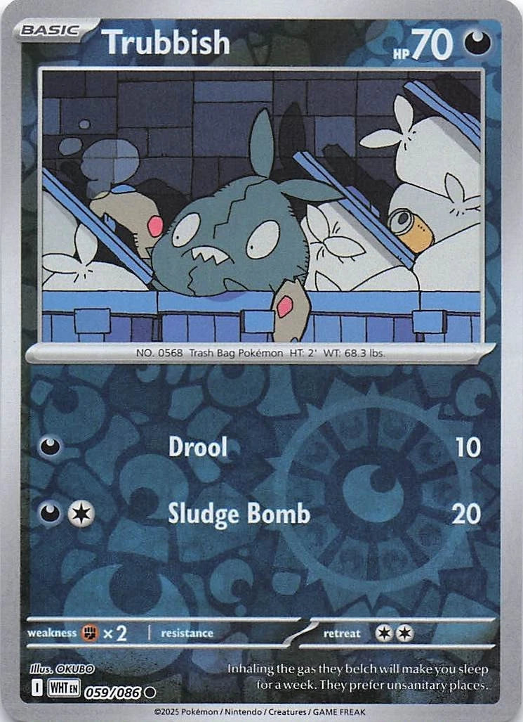 Trubbish Reverse Holo (059/086) - White Flare