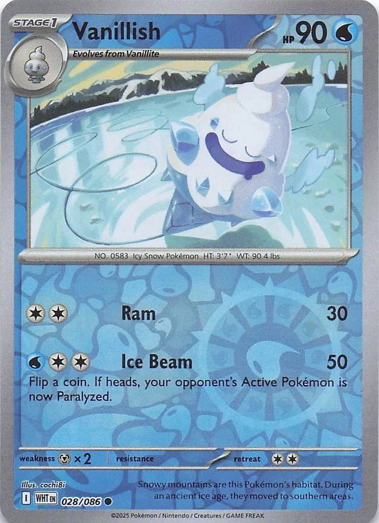 Vanillish Reverse Holo (028/086) - White Flare
