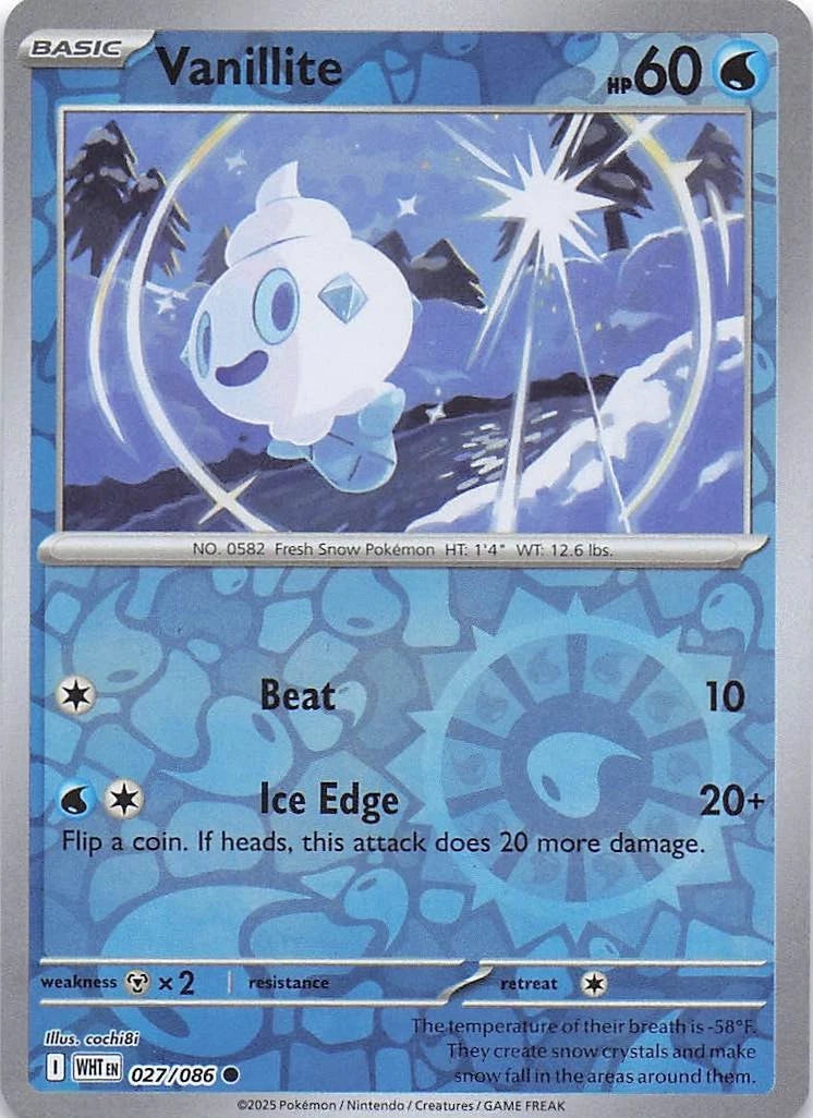 Vanillite Reverse Holo (027/086) - White Flare