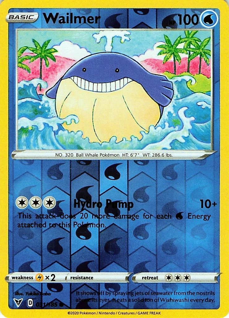 Wailmer Reverse Holo (031/185) - Vivid Voltage