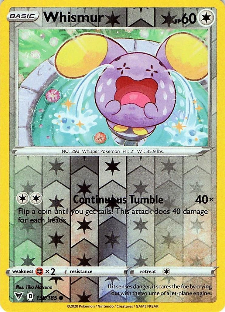 Whismur Reverse Holo (135/185) - Vivid Voltage