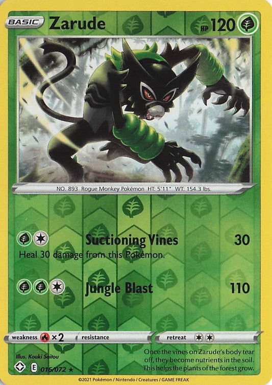 Zarude Reverse Holo (016/072) - Shining Fates